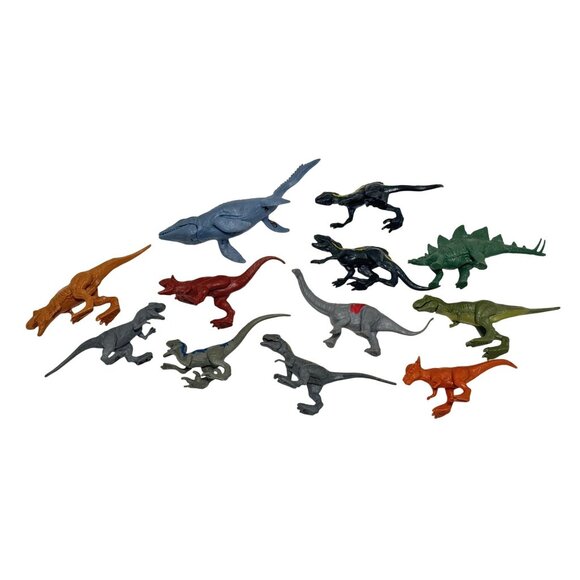 Mattel Jurassic World Mini Figures Lot of 12 Miniature Dinosaurs - Picture 1 of 6